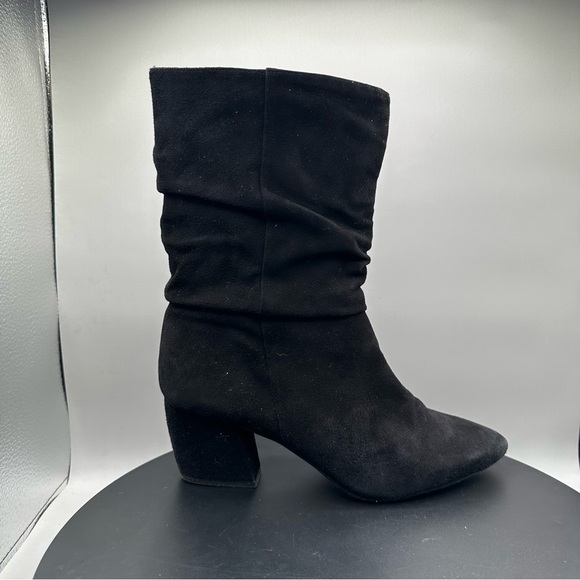 Botkier Skylar Slouched Bootie Pointed Toe Faux Suede Women 7.5 Black - Picture 2 of 9